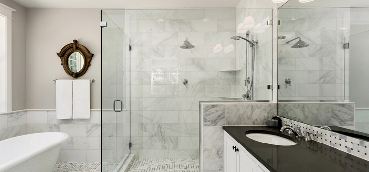 bathroom shower door installation in Phelan